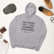 Load image into Gallery viewer, &#39;Cozy Sweaters and Pumpkin Spice&#39; Unisex fleece hoodie
