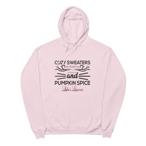 'Cozy Sweaters and Pumpkin Spice' Unisex fleece hoodie