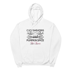 'Cozy Sweaters and Pumpkin Spice' Unisex fleece hoodie