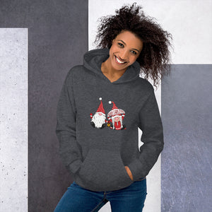 'Merry Christmas Gnome Couple' Unisex Hoodie