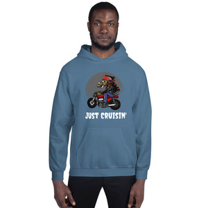 'Just Cruisin' Motorcycle Hog' Unisex Hoodie