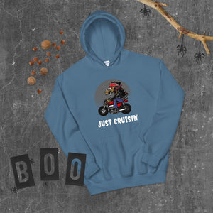 'Just Cruisin' Motorcycle Hog' Unisex Hoodie