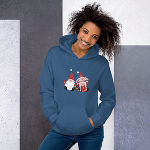 'Merry Christmas Gnome Couple' Unisex Hoodie