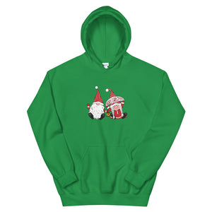 'Merry Christmas Gnome Couple' Unisex Hoodie