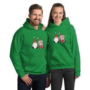 'Merry Christmas Gnome Couple' Unisex Hoodie