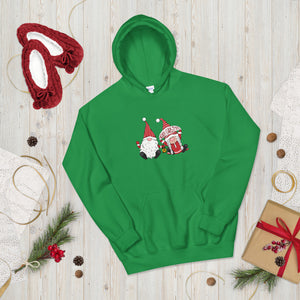 'Merry Christmas Gnome Couple' Unisex Hoodie