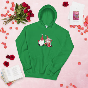 'Merry Christmas Gnome Couple' Unisex Hoodie