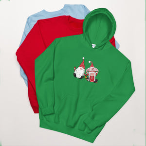 'Merry Christmas Gnome Couple' Unisex Hoodie