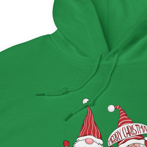 'Merry Christmas Gnome Couple' Unisex Hoodie