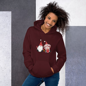 'Merry Christmas Gnome Couple' Unisex Hoodie