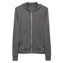 Load image into Gallery viewer, &#39;Lulu&#39;s Luxuries&#39; Pink Embroidery Unisex Zip Hoodie
