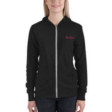 Load image into Gallery viewer, &#39;Lulu&#39;s Luxuries&#39; Pink Embroidery Unisex Zip Hoodie
