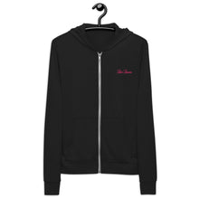 Load image into Gallery viewer, &#39;Lulu&#39;s Luxuries&#39; Pink Embroidery Unisex Zip Hoodie
