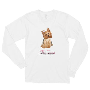 ‘Yorkshire Terrier Lulu’s Luxuries’ Made In USA Long sleeve unisex t-shirt