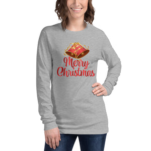 'Merry Christmas Bells' Unisex Long Sleeve Tee