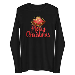 'Merry Christmas Bells' Unisex Long Sleeve Tee