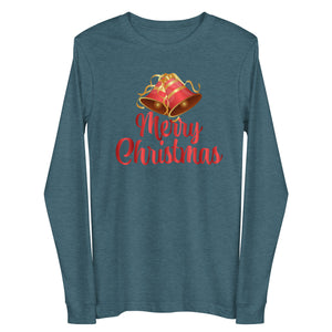 'Merry Christmas Bells' Unisex Long Sleeve Tee