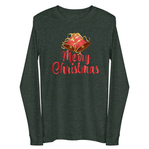 'Merry Christmas Bells' Unisex Long Sleeve Tee