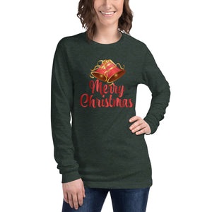 'Merry Christmas Bells' Unisex Long Sleeve Tee