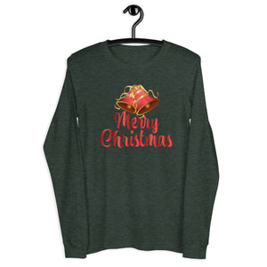 'Merry Christmas Bells' Unisex Long Sleeve Tee