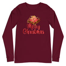 Load image into Gallery viewer, &#39;Merry Christmas Bells&#39; Unisex Long Sleeve Tee
