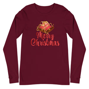 'Merry Christmas Bells' Unisex Long Sleeve Tee