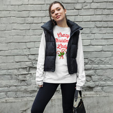 Load image into Gallery viewer, &#39;Crazy Christmas Lady Candy Canes&#39; Unisex Long Sleeve Tee
