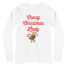 Load image into Gallery viewer, &#39;Crazy Christmas Lady Candy Canes&#39; Unisex Long Sleeve Tee
