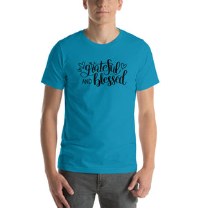 'Grateful & Blessed' Short-Sleeve Unisex T-Shirt