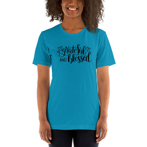 'Grateful & Blessed' Short-Sleeve Unisex T-Shirt