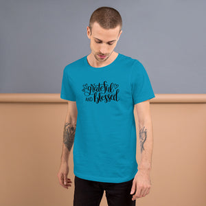 'Grateful & Blessed' Short-Sleeve Unisex T-Shirt