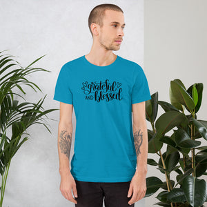 'Grateful & Blessed' Short-Sleeve Unisex T-Shirt