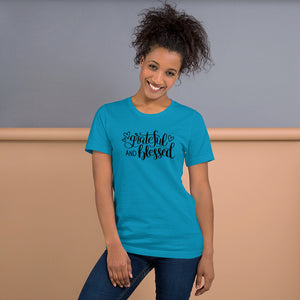 'Grateful & Blessed' Short-Sleeve Unisex T-Shirt