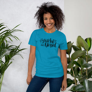 'Grateful & Blessed' Short-Sleeve Unisex T-Shirt