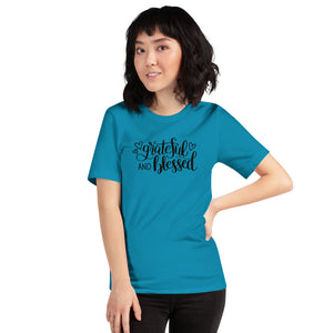 'Grateful & Blessed' Short-Sleeve Unisex T-Shirt