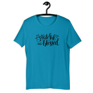 'Grateful & Blessed' Short-Sleeve Unisex T-Shirt