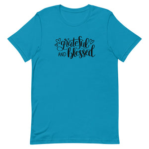 'Grateful & Blessed' Short-Sleeve Unisex T-Shirt