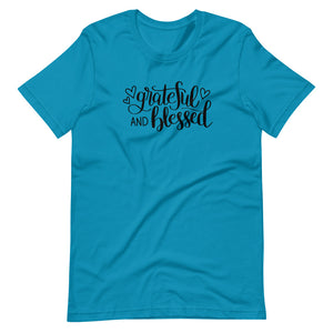 'Grateful & Blessed' Short-Sleeve Unisex T-Shirt