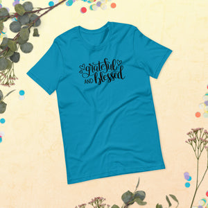 'Grateful & Blessed' Short-Sleeve Unisex T-Shirt