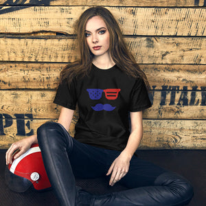 'True American Mustache' Short-Sleeve Unisex T-Shirt