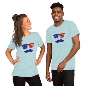 'True American Mustache' Short-Sleeve Unisex T-Shirt