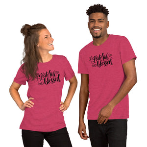 'Grateful & Blessed' Short-Sleeve Unisex T-Shirt