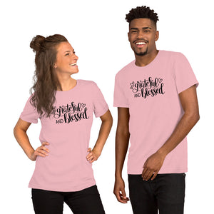 'Grateful & Blessed' Short-Sleeve Unisex T-Shirt