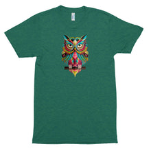 Load image into Gallery viewer, &#39;Owl Be Watching You&#39; Made in USA Unisex Tri-Blend Track Shirt
