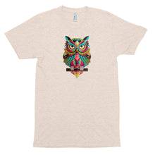 Load image into Gallery viewer, &#39;Owl Be Watching You&#39; Made in USA Unisex Tri-Blend Track Shirt
