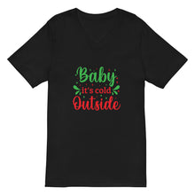 Load image into Gallery viewer, &#39;Baby It&#39;s Cold Outside&#39; Unisex Short Sleeve V-Neck T-Shirt
