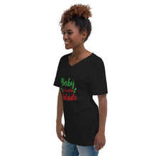 Load image into Gallery viewer, &#39;Baby It&#39;s Cold Outside&#39; Unisex Short Sleeve V-Neck T-Shirt
