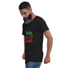 Load image into Gallery viewer, &#39;Baby It&#39;s Cold Outside&#39; Unisex Short Sleeve V-Neck T-Shirt
