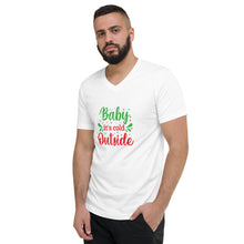 Load image into Gallery viewer, &#39;Baby It&#39;s Cold Outside&#39; Unisex Short Sleeve V-Neck T-Shirt
