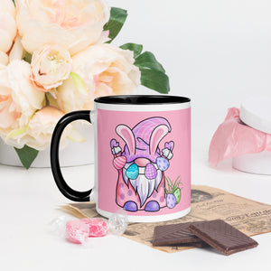 'Happy Easter Gnome with Eggs' Mug With Color Inside